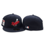 Navy Blue Brooklyn Dodger Gray Bottom Jackie Robinson 75th Years Side Patch New Era 59Fifty Fitted