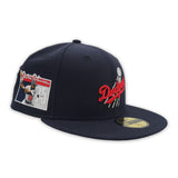 Navy Blue Brooklyn Dodger Gray Bottom Jackie Robinson 75th Years Side Patch New Era 59Fifty Fitted