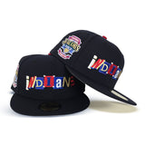 Navy Blue Cleveland Indians Gray Bottom Inaugural Season 1994 Jacobs Field Side Patch 59fifty Fitted
