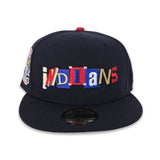 Navy Blue Cleveland Indians Gray Bottom Inaugural Season 1994 Jacobs Field Side Patch 59fifty Fitted