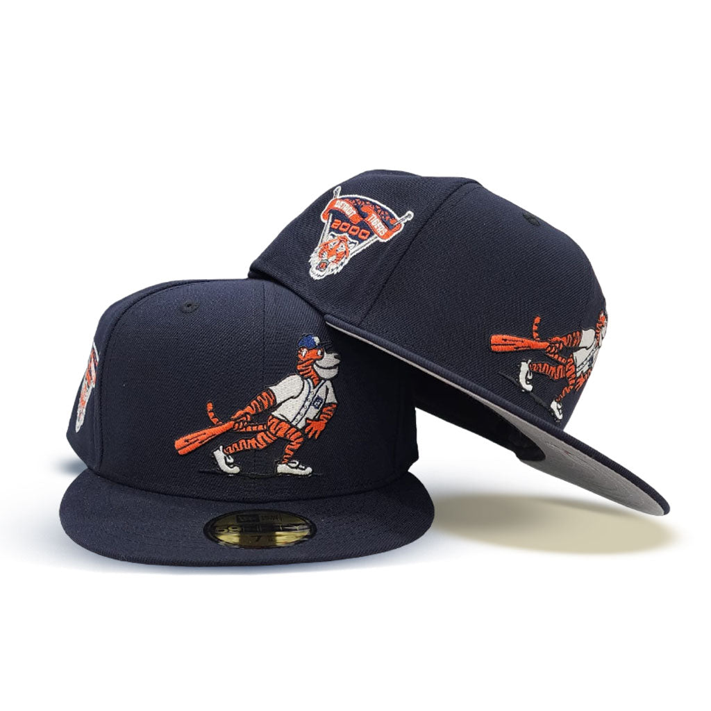 Detroit Tigers Fitted Cap Grey Brim Navy Blue Detroit Tigers Grey