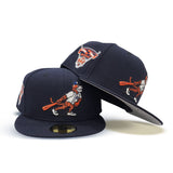 Navy Blue Mascot Detroit Tigers Gray Bottom 2000 All Star Game Side Patch New Era 59Fifty Fitted