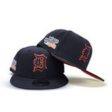 Navy Blue Detroit Tigers Orange Bottom 1984 World Series Side patch New Era 9Fifty Snapback