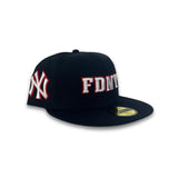 Navy Blue Fire Department City Of New York " FDNY " Gray Bottom New York Yankees Side Patch New Era 59FIFTY Fitted Hat