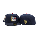 Navy Blue Glow In The Dark New York Rangers Green Bottom 2014 Stadium Series New York Side Patch New Era 59Fifty Fitted