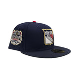 Navy Blue Glow In The Dark New York Rangers Green Bottom 2014 Stadium Series New York Side Patch New Era 59Fifty Fitted