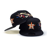 Navy Blue Houston Astros Gray Bottom City Art Side Patch New Era 9Fifty Snapback