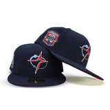 Navy Blue Houston Sugar Land Space Cowboys Red Bottom 20th Anniversary Side Patch New Era 59Fifty Fitted