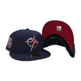 Navy Blue Houston Sugar Land Space Cowboys Red Bottom 20th Anniversary Side Patch New Era 59Fifty Fitted