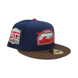 Navy Blue Houston Astros Brown Visor Pink Bottom 50th Anniversary Side Patch New Era 59Fifty Fitted