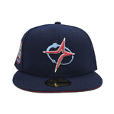 Navy Blue Houston Sugar Land Space Cowboys Red Bottom 20th Anniversary Side Patch New Era 59Fifty Fitted