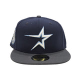 Navy Blue Glow in the Dark Houston Astros Light Gray Visor Gray Bottom Celebrating 40 Years Side Patch New Era 59Fifty Fitted