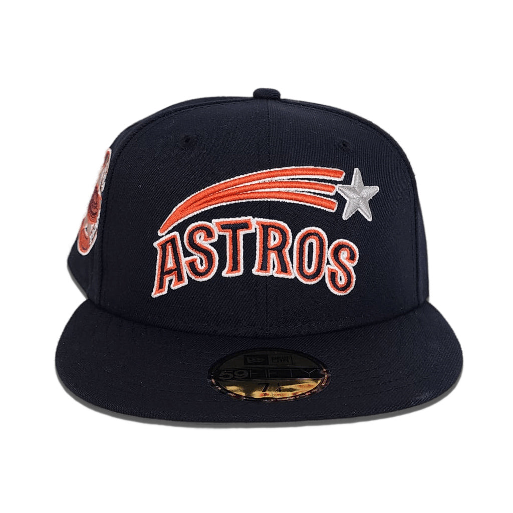 Orange Houston Astros Yellow Visor Red Bottom 1968 All Star Game Side Patch New Era 59FIFTY Fitted 71/2