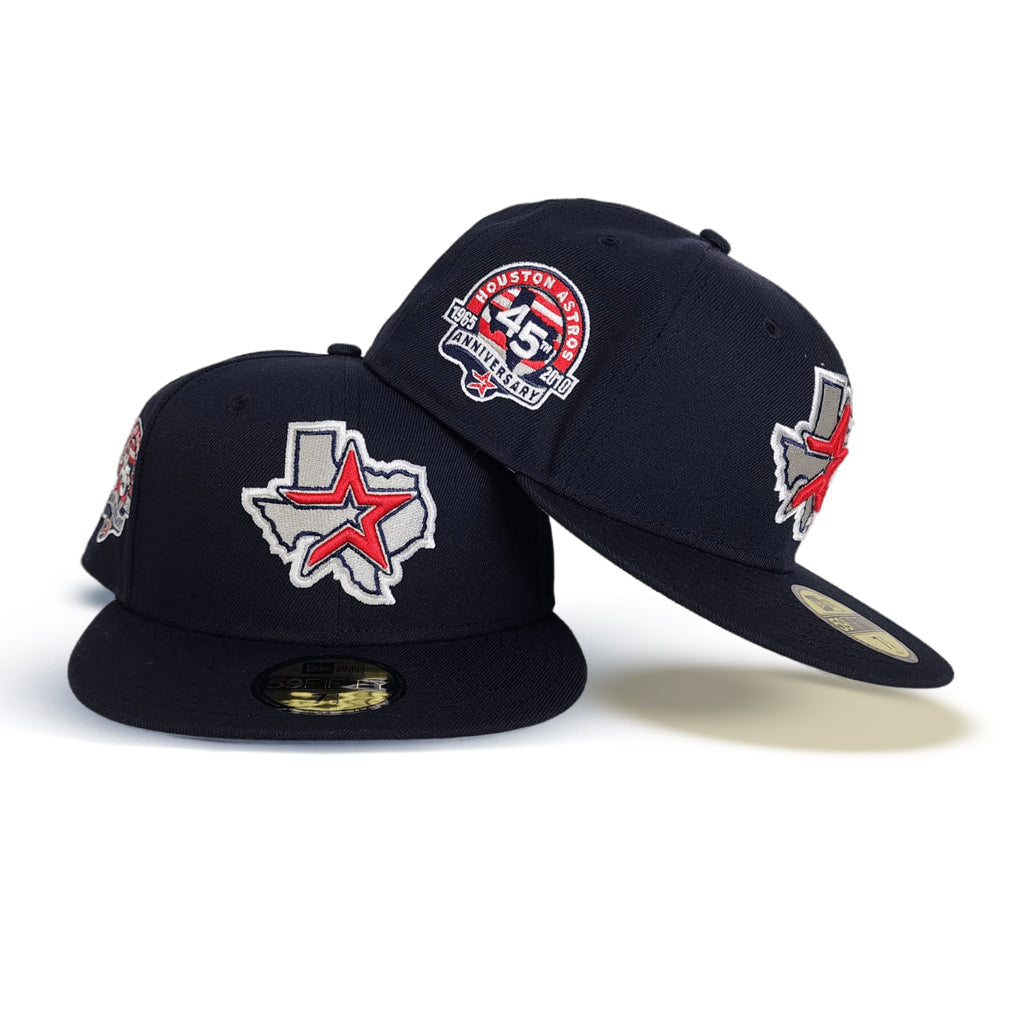 Glow In the Dark Royal Blue Houston Astros Star Bottom 45th Anniversary  Side Patch New Era 59Fifty Fitted