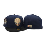 Navy Blue Glow In The Dark Las Vegas Area 51s Black Visor Gray Bottom 35 Seasons Side Patch New Era 59Fifty Fitted