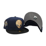 Navy Blue Glow In The Dark Las Vegas Area 51s Black Visor Gray Bottom 35 Seasons Side Patch New Era 59Fifty Fitted