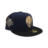 Navy Blue Glow In The Dark Las Vegas Area 51s Black Visor Gray Bottom 35 Seasons Side Patch New Era 59Fifty Fitted