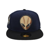 Navy Blue Glow In The Dark Las Vegas Area 51s Black Visor Gray Bottom 35 Seasons Side Patch New Era 59Fifty Fitted