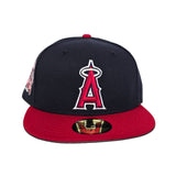 Navy Blue Los Angeles Angels Gray Bottom 50th Anniversary Side Patch New Era 59Fifty Fitted