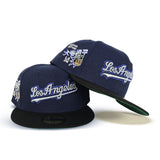 Light Navy Blue Los Angeles Dodgers Black Visor Green Bottom Shohei Ohtani Side Patch New Era 59Fifty Fitted