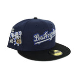 Light Navy Blue Los Angeles Dodgers Black Visor Green Bottom Shohei Ohtani Side Patch New Era 59Fifty Fitted