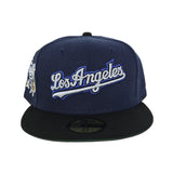 Light Navy Blue Los Angeles Dodgers Black Visor Green Bottom Shohei Ohtani Side Patch New Era 59Fifty Fitted