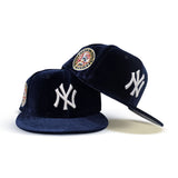 Navy Blue Velvet New York Yankees Gray Bottom 1949 World Series Side Patch New Era 59Fifty Fitted