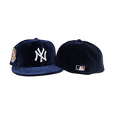 Navy Blue Velvet New York Yankees Gray Bottom 1949 World Series Side Patch New Era 59Fifty Fitted