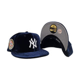 Navy Blue Velvet New York Yankees Gray Bottom 1949 World Series Side Patch New Era 59Fifty Fitted