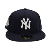 Navy Blue New York Yankees Green Bottom 1999 World Series Side Patch New Era 59Fifty Fitted