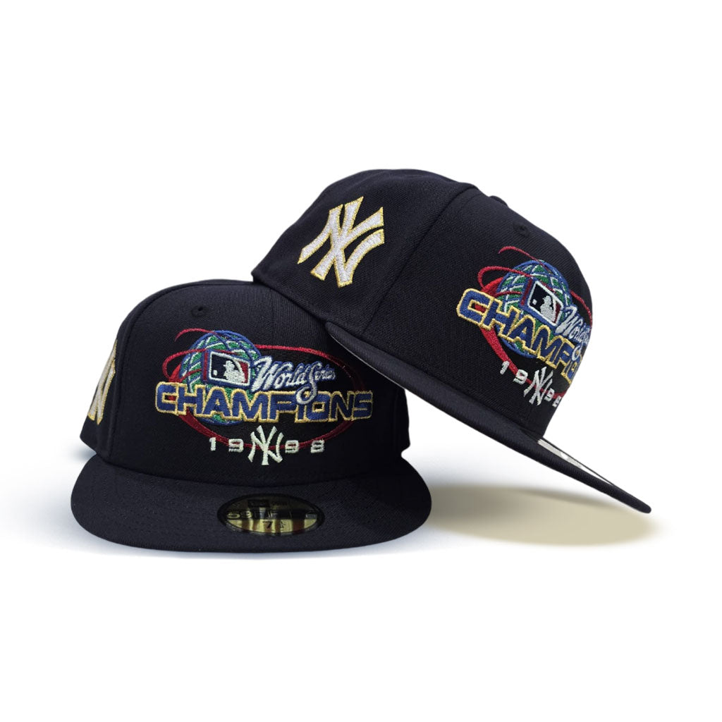 Navy Blue New York Yankees 1998 World Series Champions Gray Bottom