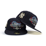 Navy Blue New York Yankees 1998 World Series Champions Gray Bottom Team Logo Side Patch New Era 59Fifty Fitted