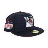 Navy Blue New York Rangers Red Bottom 1994 All Star Game Side Patch New Era 59Fifty Fitted