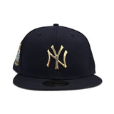 Navy Blue New York Yankees Gold Metal Badge Gray Bottom 2024 World Series Side Patch New Era 59Fifty Fitted