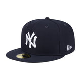 Navy Blue New York Yankees Gray Bottom Compound Side Patch New Era 59Fifty Fitted