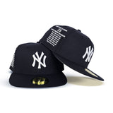 Navy Blue New York Yankees Gray Bottom 27X World Series Champions List Side Patch New Era 59Fifty Fitted