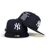 Navy Blue New York Yankees Green Bottom 27X World Series Champions List Side Patch New Era 59Fifty Fitted