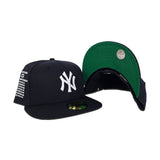 Navy Blue New York Yankees Green Bottom 27X World Series Champions List Side Patch New Era 59Fifty Fitted