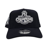 Navy Blue New York Yankees 2009 World Series Champions Curved Brim Gray Bottom Team Logo Side Patch New Era A-Frame 9Fifty Snapback