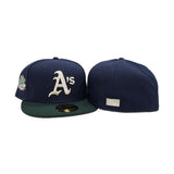 Navy Blue Oakland Athletics Green Visor Gray Bottom World Series Battle of The Bay Side Patch New Era 59Fifty Fitted