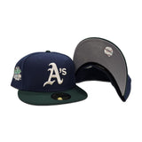 Navy Blue Oakland Athletics Green Visor Gray Bottom World Series Battle of The Bay Side Patch New Era 59Fifty Fitted