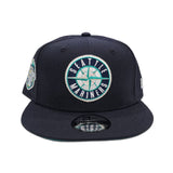 Navy Blue Seattle Mariners Teal Bottom 2023th All Star Game Side Patch New Era 9Fifty Snapback