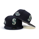 Navy Blue Seattle Mariners Gray Bottom 2001 All Star Game Side Patch New Era 59Fifty Fitted