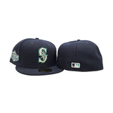 Navy Blue Seattle Mariners Gray Bottom 2001 All Star Game Side Patch New Era 59Fifty Fitted