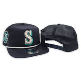 Navy Blue Seattle Mariners Green Bottom 35th Anniversary Side Patch New Era Snapback