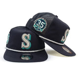 Navy Blue Seattle Mariners Green Bottom 35th Anniversary Side Patch New Era Snapback