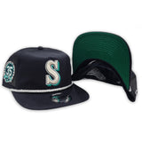 Navy Blue Seattle Mariners Green Bottom 35th Anniversary Side Patch New Era Snapback