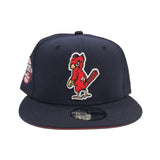 Navy Blue St. Louis Cardinals Red Bottom 125th Anniversary Side Patch New Era 9Fifty Snapback