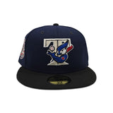 Navy Blue Toronto Blue Jays Black Visor Gray Bottom 30th Anniversary Side Patch New Era 59Fifty Fitted