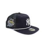 Navy Blue Trucker New York Yankees Green Bottom 1999 World Series Side Patch New Era Snapback